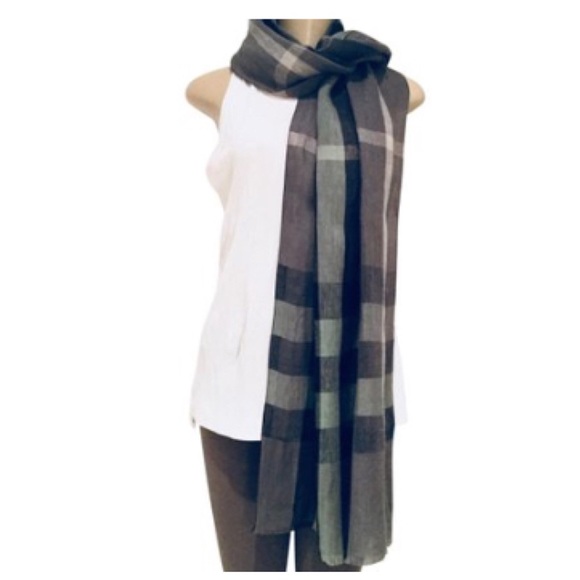 burberry linen scarf